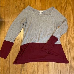 Two colored long sleeve t 💕